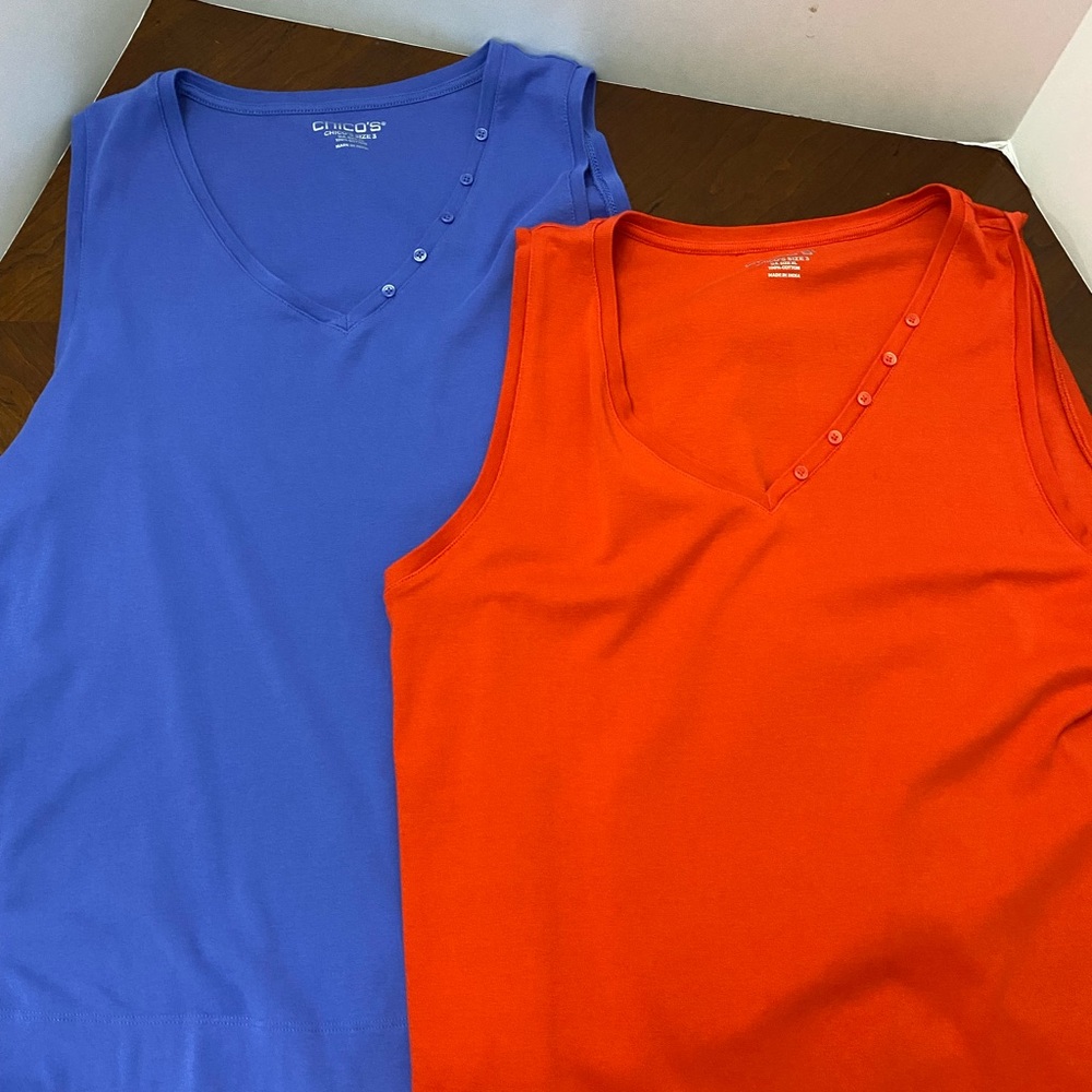 Bundle of Chicos Sleeveless Shirts / XL